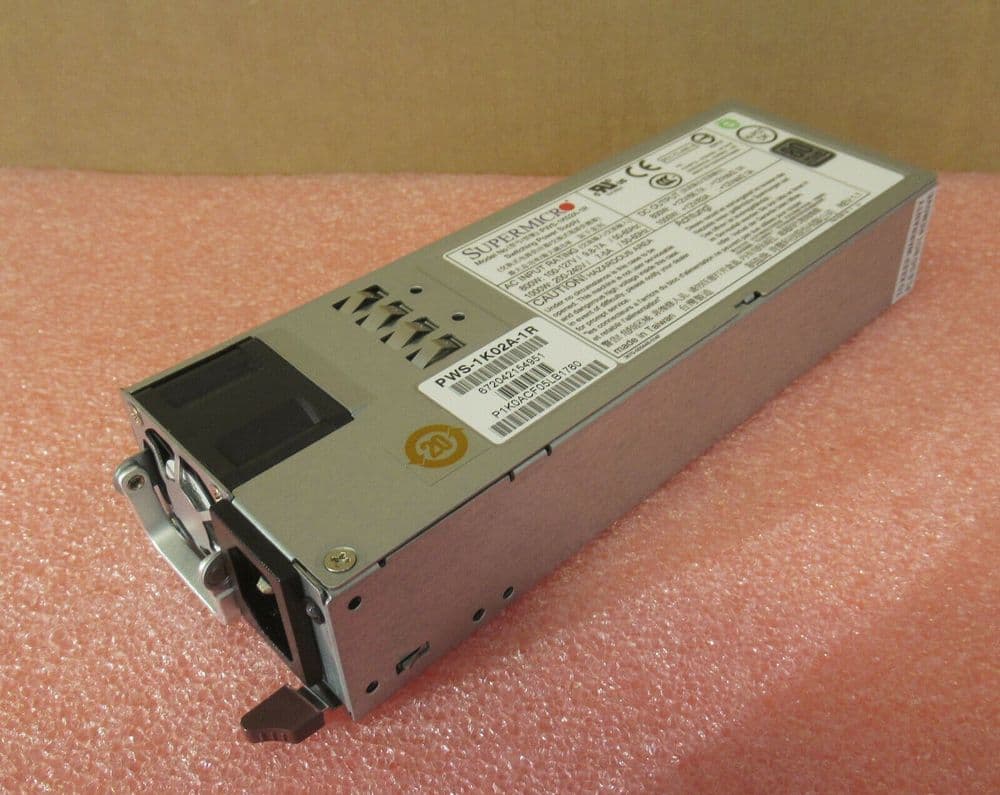 SuperMicro PWS1K02A1R 100W 1U 80 Plus Titanium Redundant Power Supply PSU