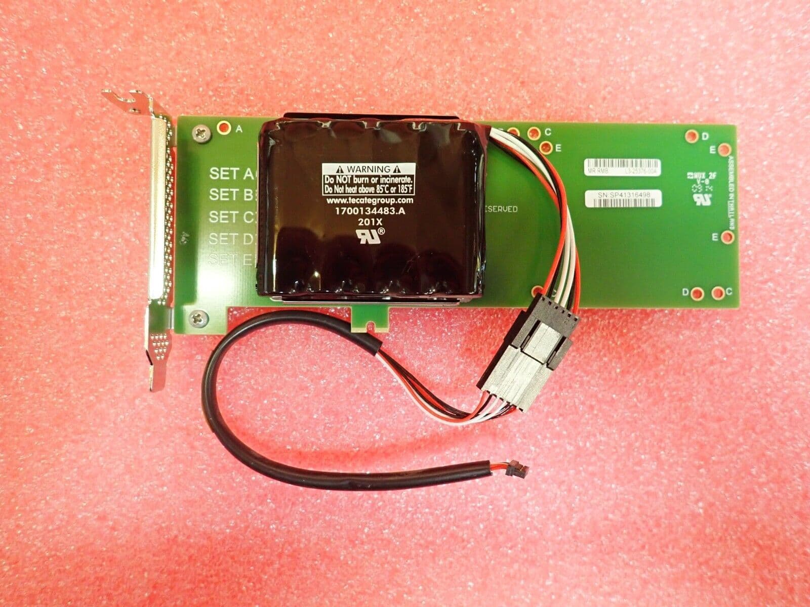 Tecate Powerburst LSI 49571-13 13 5V 6 4F RAID Cache Battery PCI