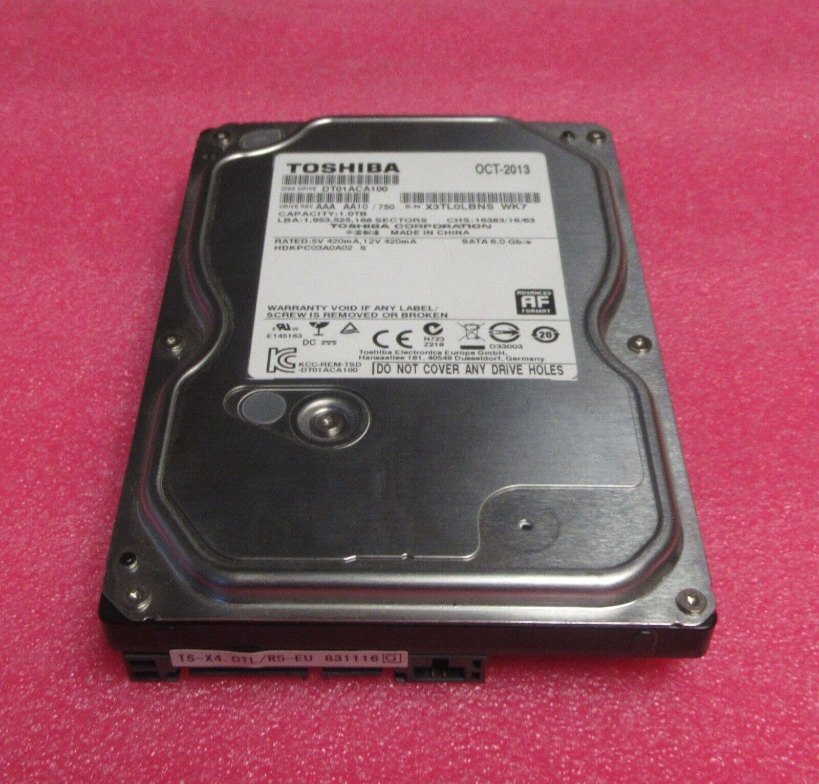 Toshiba DT01ACA100 1TB 7200RPM 6Gb/s 3 5