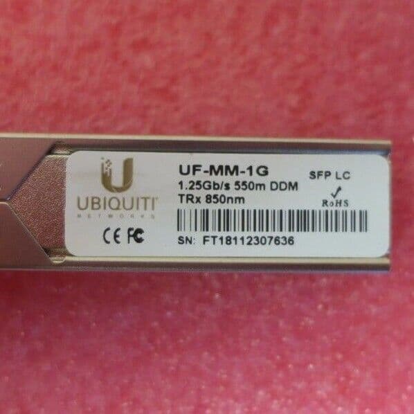 Ubiquiti Networks 1 25Gb/s 550m 850nm LC MMF SFP Transceiver Module UF
