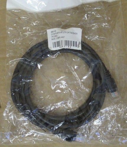Unbranded 2 Meter Snag Proof UTP 5e Fibre Optic Patch Cable P/N 4861-62 Black