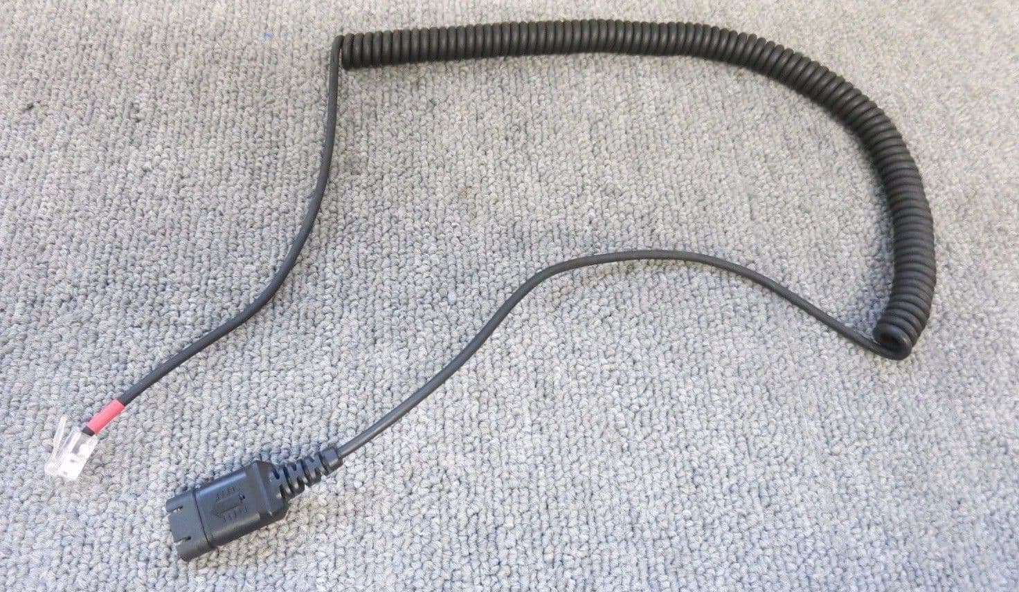 Unbranded Direct Connect Black Curl Coil Lead Cable For Telephone Headset