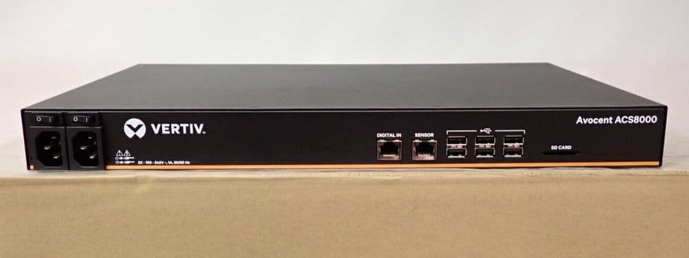 Avocent Router Vertiv Avocent ACS8000 16-Port Console Server DAC Dual AC PSU ACS8016DAC
