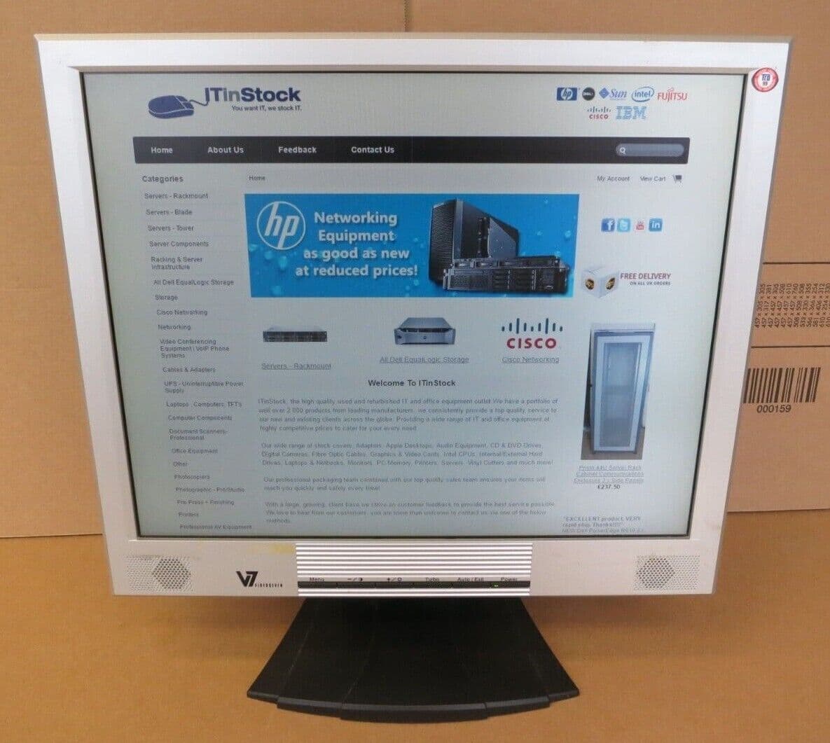 VideoSeven L17PS 17" Silver LCD 1280 x 1024 Flat Screen PC Monitor VGA