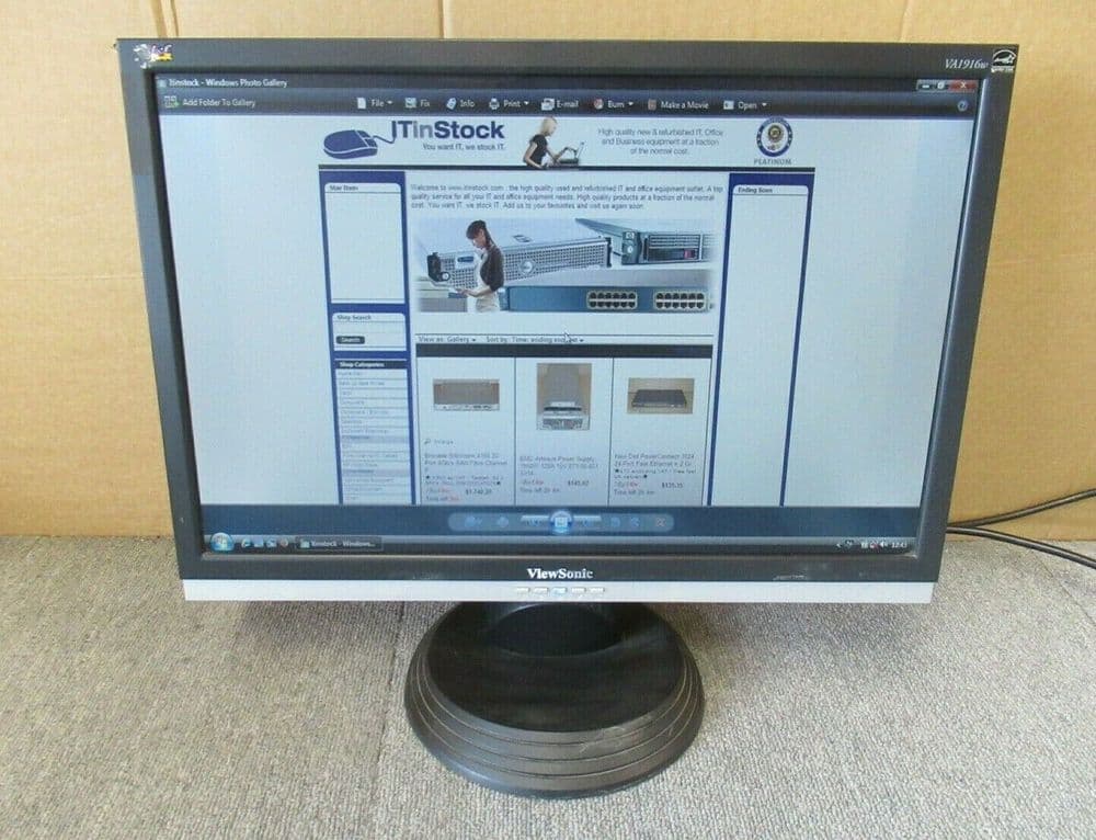 Viewsonic VA1916W VA1916 19" LCD TFT Value Series Widescreen Monitor VGA