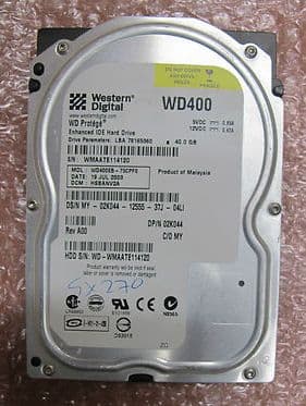 Western Digital Caviar 40GB WD400BB-75CPF0 7200rpm Enhanced IDE Hard Drive