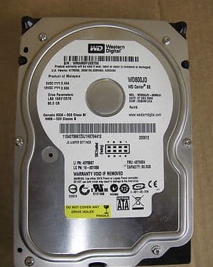 Western Digital Caviar SE WD800JD-08MSA1 80GB SATA INT 7200 RPM 3.5" Hard drive