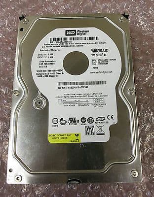 Western Digital Caviar WD800AAJS-00PSA0 80GB SATA 7.2K RPM Internal Hard Drive