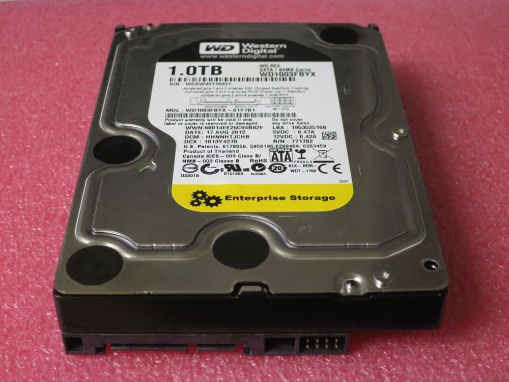 Western Digital WD RE4 1TB 3 5" 7 2K SATA 3G 64MB Cache HDD WD1003FBYX ...
