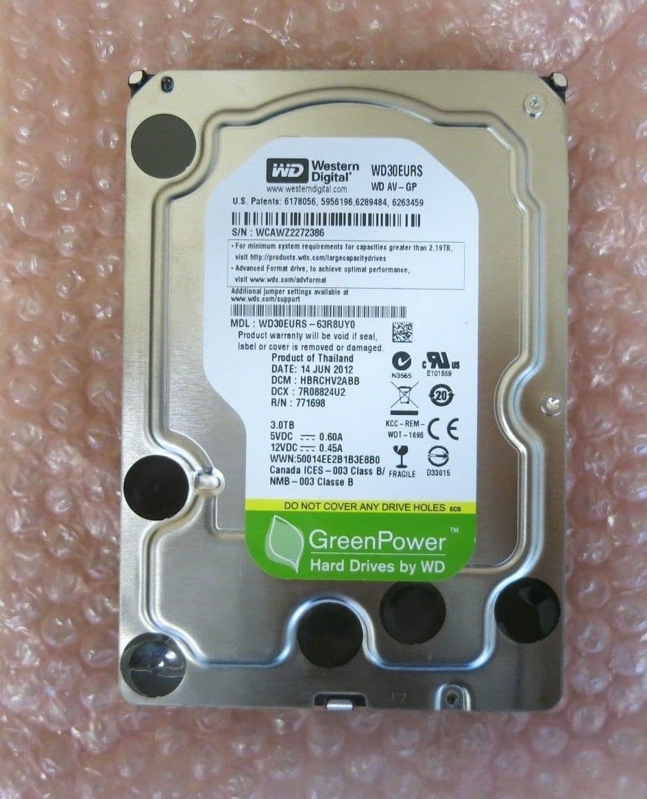 Western Digital WD30EURS-63R8UY0 DCM HBNCHV2AAB 3TB Hard Drive Disc HDD