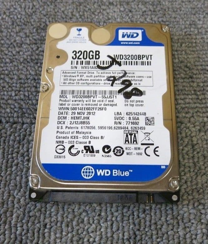 Hard Disk 320GB WD SATA 2.5 Western Digital Blue WD3200BPVT Hard Disk 320GB WD SATA 2.5 Western Digital Blue WD3200BPVT