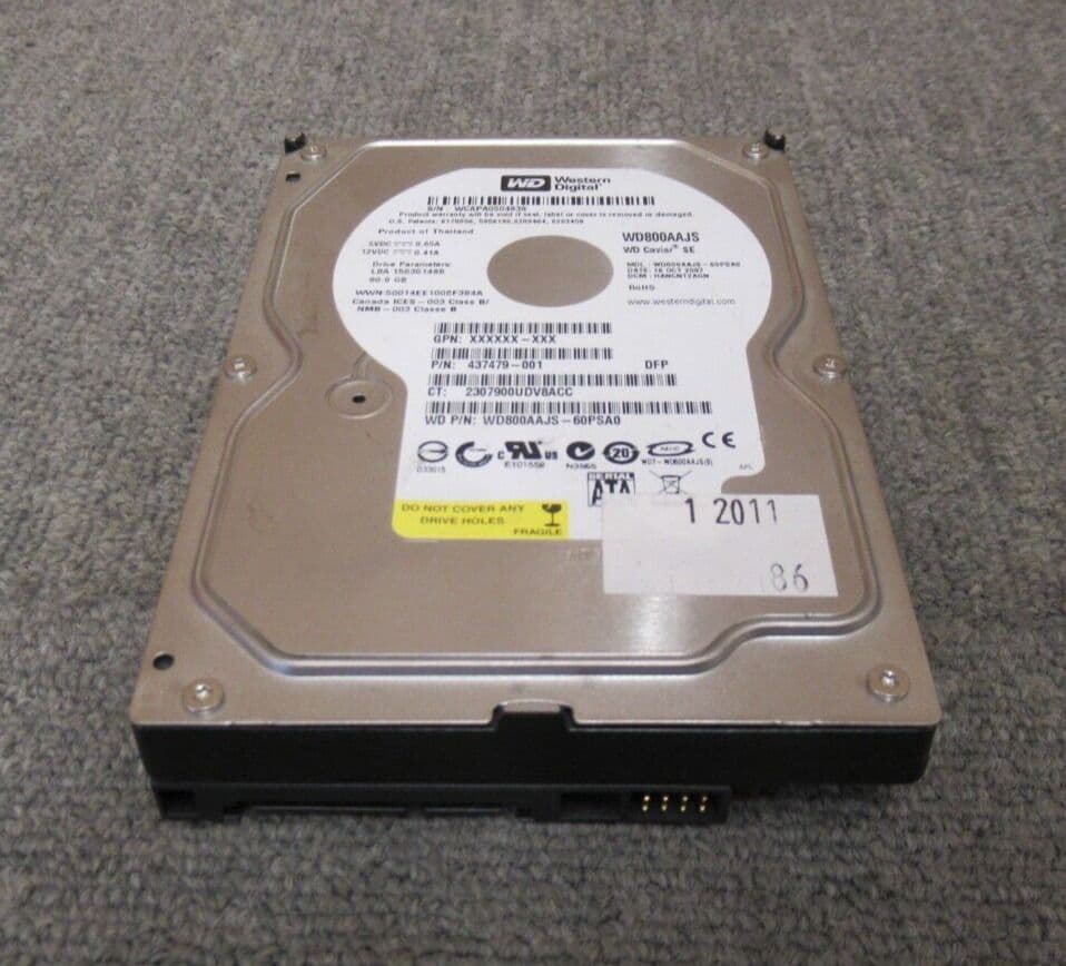 Western Digital WD800AAJS-60PSA0 Caviar Blue 80GB 7200RPM 8MB 3.5