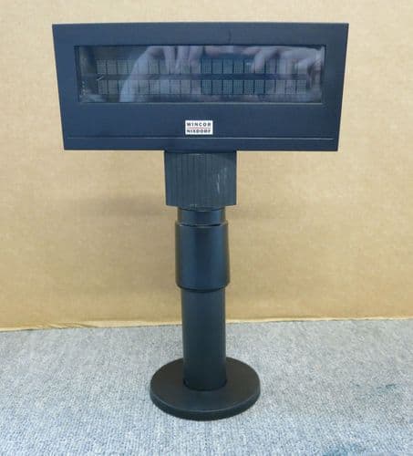 Wincor Nixdorf BA63-1 RS232 Customer Display 12V 300mA Black With Stand