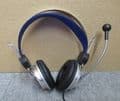 Wired USB Gaming Headset With Mic & Inline Control Blue For PC Computer Laptop