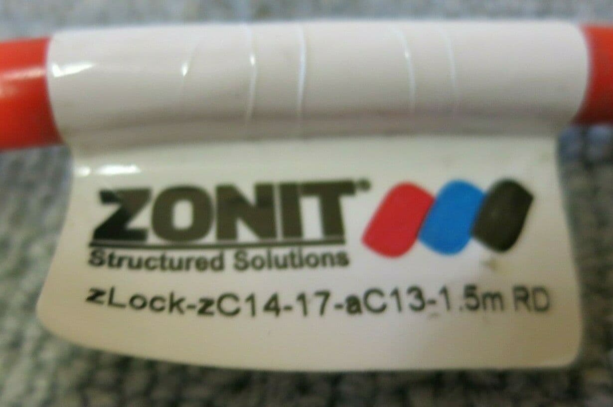 Zonit zLockzC1417aC131 5mRD IEC Dual Locking Cable 1 5M Red C14 To C13