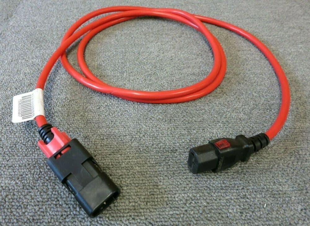 Zonit zLockzC1417aC132mRD IEC Dual Locking Cable 2M Red C14 To C13