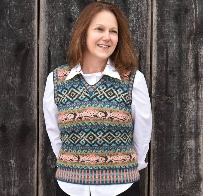 Salmon Coming Home Vest - Janine Bajus