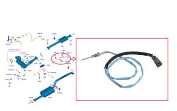 Ford Ranger 2.2 TDCi Pick Up TKE - T64 - 16V (01/2011+) - Exhaust Gas Temperature Sensor 835mm