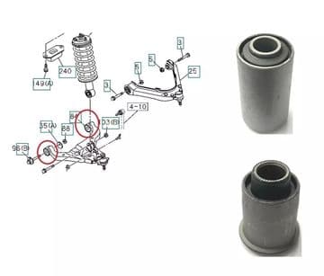 Isuzu D-Max / Rodeo 2.5TD Pick Up TFS86 (08/2006+) - Front Lower Wishbone Arm Bush Kit