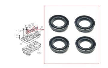 Isuzu Pick up 2.5 Twin Turbo Diesel TFS86TT (05/2012+) -  Engine Injector Nozzle Oil Seal Set (4)