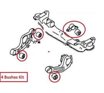 Mitsubishi Delica / Space Gear 2.8TD - PE8W (03/1994-08/2004) - Differential Diff Mount Bush Kit