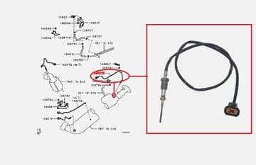 Mitsubishi Pajero/Shogun 3.2DiD MK4 - V88/V98 (09/2006+) - Exhaust Gas Temperature Sensor (3)