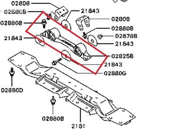 Mitsubishi Pajero/Shogun 3.5 Petrol V25/V45 (11/1993-05/1997) - Transfer Box Mounting Automatic