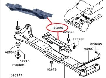 Mitsubishi Pajero/Shogun 3.5 Petrol V65/V75 (02/2000-08/2006) - Gearbox Mount Mounting (Automatic)