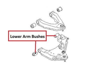 Nissan Navara D22 Pick Up 2.5TD / 2.5Di - 4WD (11/2001+) - Front Lower Wishbone Arm Bushes
