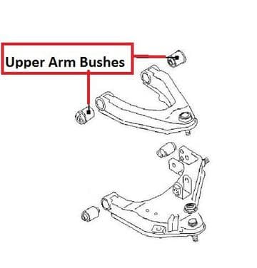 Nissan Navara D22 Pick Up 2.5TD / 2.5Di - 4WD (11/2001+) - Front Upper Wishbone Arm Bush X 2