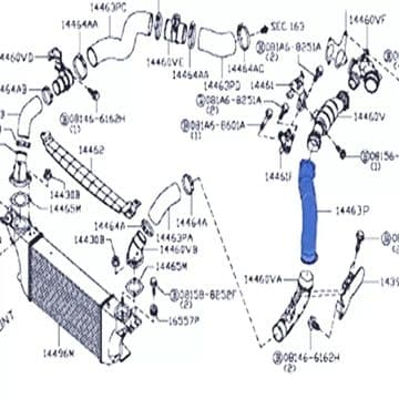 Nissan Navara D40 Pick Up 3.0DCi/TD (05/2010+) - Turbo Charger Intercooler Hose Pipe (Air Inlet)