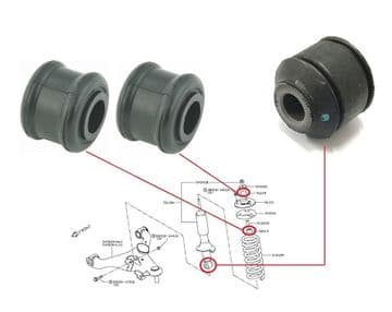 Nissan Pathfinder R51M - 2.5dCi - YD25 (01/2005+) - Front Shock Absorber Bush Kit (3 Pcs)