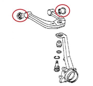 Toyota 4-Runner/Surf 2.7 Petrol RZN185 Import - Front Upper Wishbone Arm Bushes