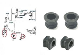 Toyota Land Cruiser 3.0TD Prado D4D - KDJ150 / KDJ155 (08/2009+) - Front Anti Roll Bush Kit W/ KDSS