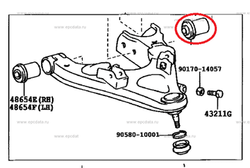 Toyota Land Cruiser Amazon 4.2TD - HDJ100 (01/1998-08/2007) - Front Lower Wishbone Arm Bush No-2