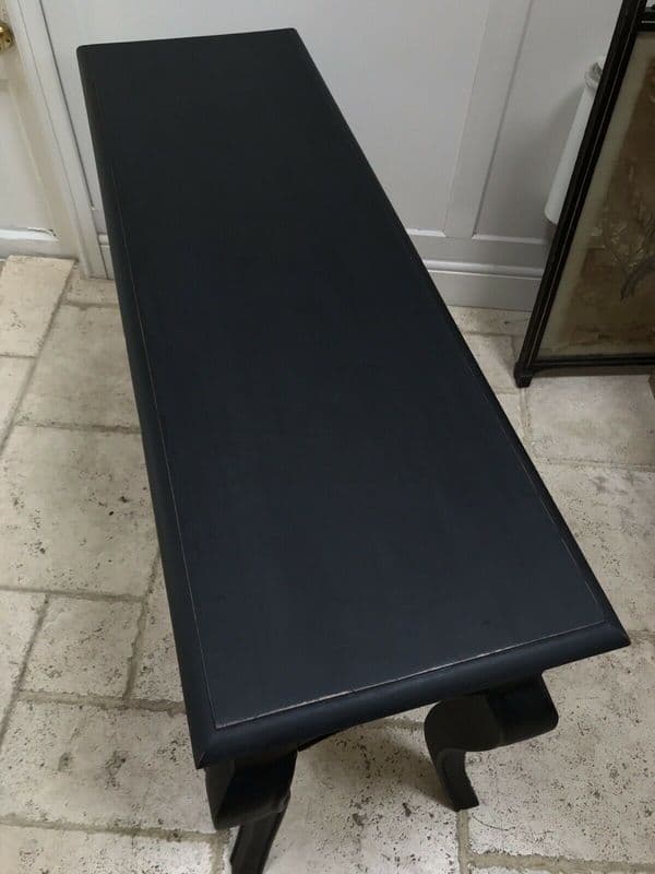 Black Painted French Style Reproduction Console Hall Dressing Writing Side Table