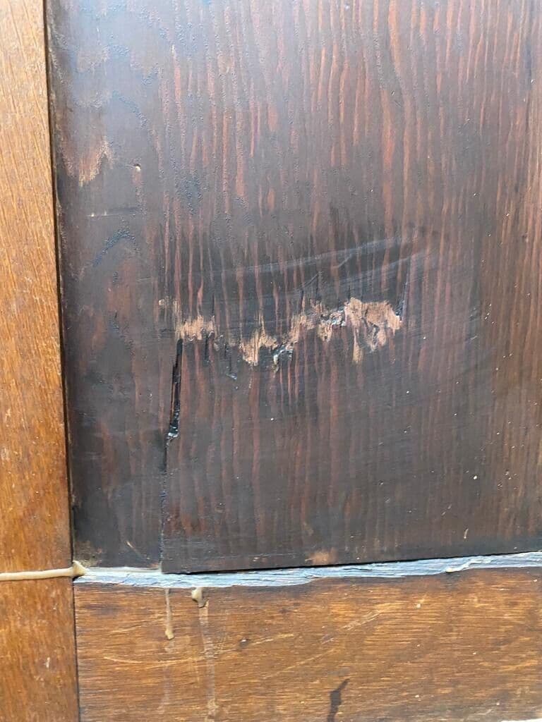 Tall Vintage Oak & Plywood School Larder Storage Cupboard