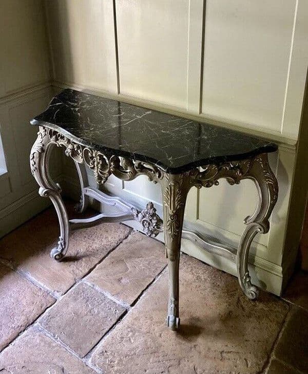 Vintage French Rococo Italian Marble Top Washstand Hall Dressing ...