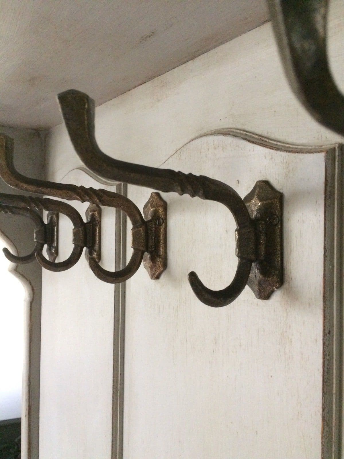 Vintage Grey Painted Hall Stand Coat Rack