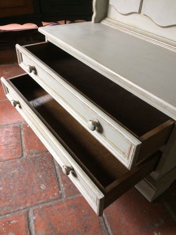 Vintage Grey Painted Hall Stand Coat Rack