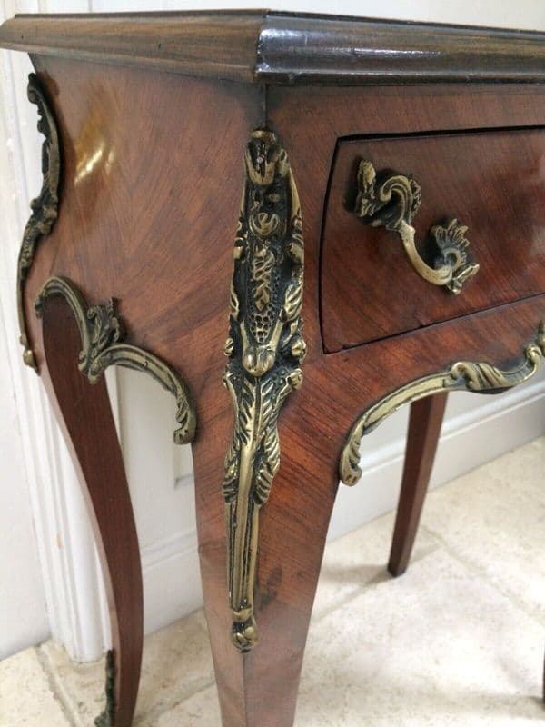 Vintage Repro French Ormolu Empire Style Side Occasional Table