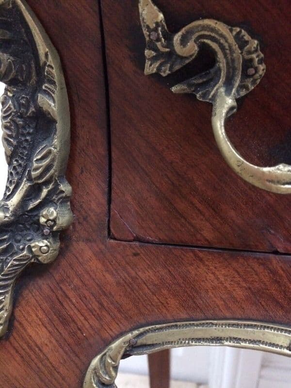 Vintage Repro French Ormolu Empire Style Side Occasional Table