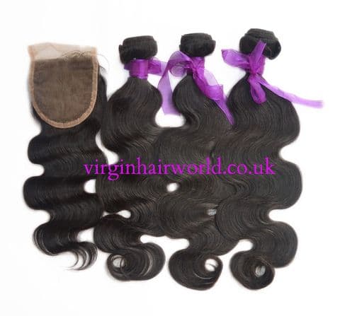 Brazilian Body wavy Bundle and Closure