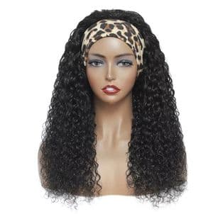 Human Hair Curly Head Band Wig