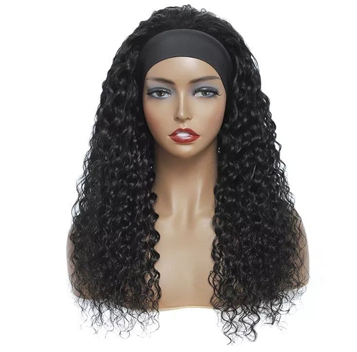Human Hair Deep Wave Head Band Wig
