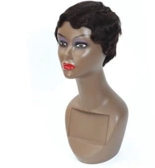 Human Hair Short Wig -Zig Zag Style