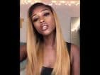 Straight Human Hair  2 tone Color Straight Hair