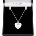 Engraved Photo Heart Pendant Necklace in Sterling Silver | Jewels 4 Girls