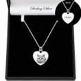Engraved Photo Heart Pendant Necklace in Sterling Silver | Jewels 4 Girls