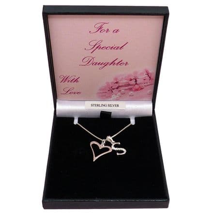 925 Sterling Silver Letter Necklace in a Special Gift Box for Girls, Women